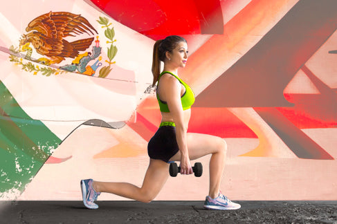 woman using prosourcefit neoprene dumbbells workout cinco de mayo