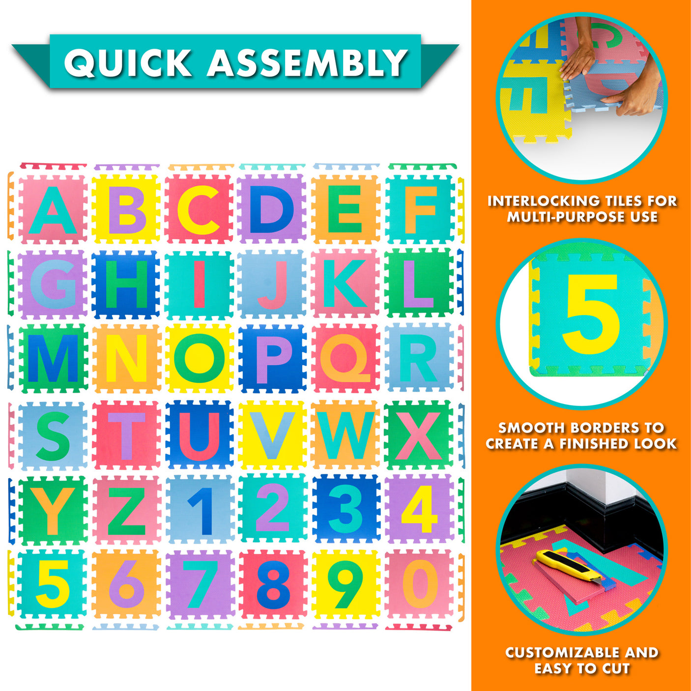 Kids Alphabet & Numbers Play Mat