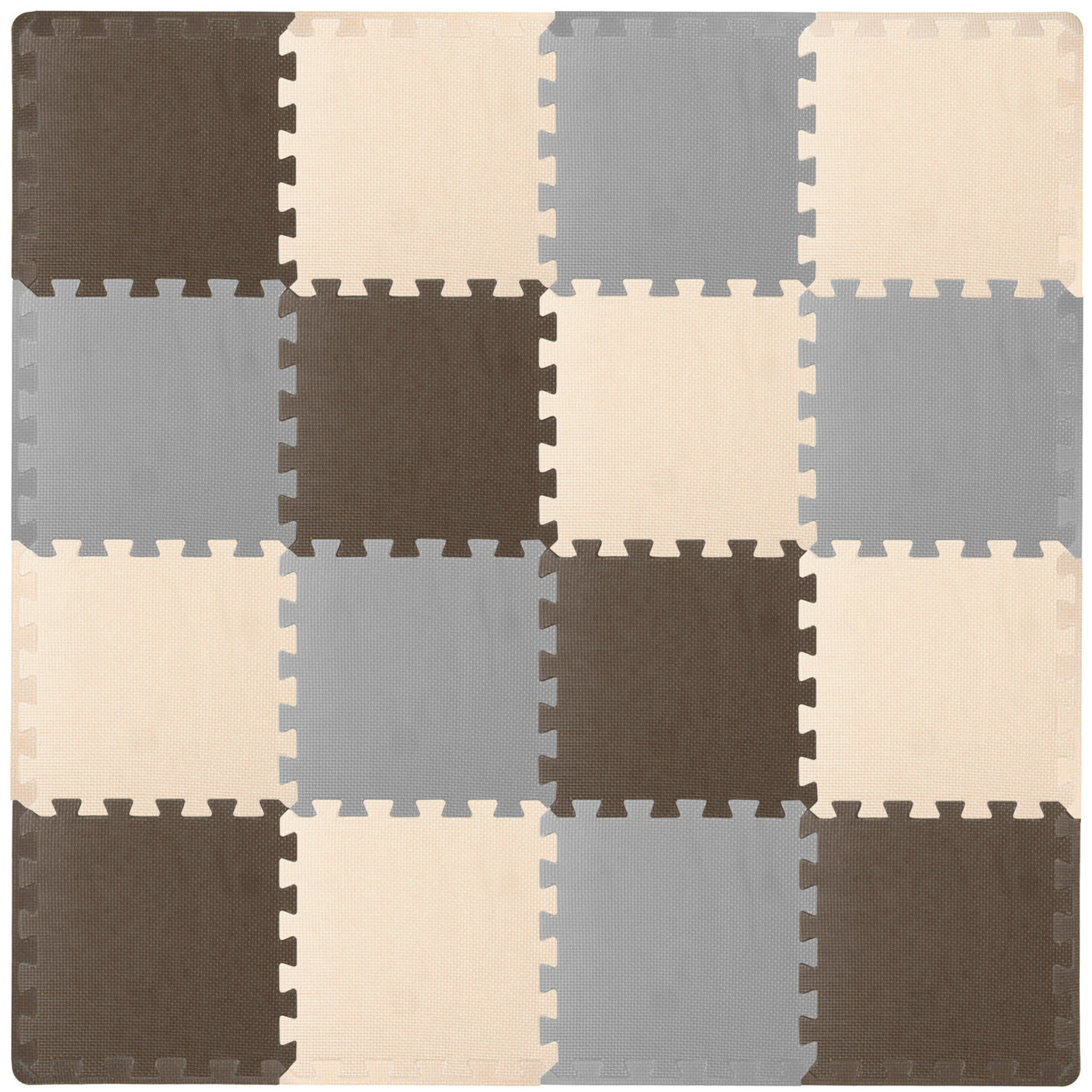 16 Tiles - Brown/Beige/Grey