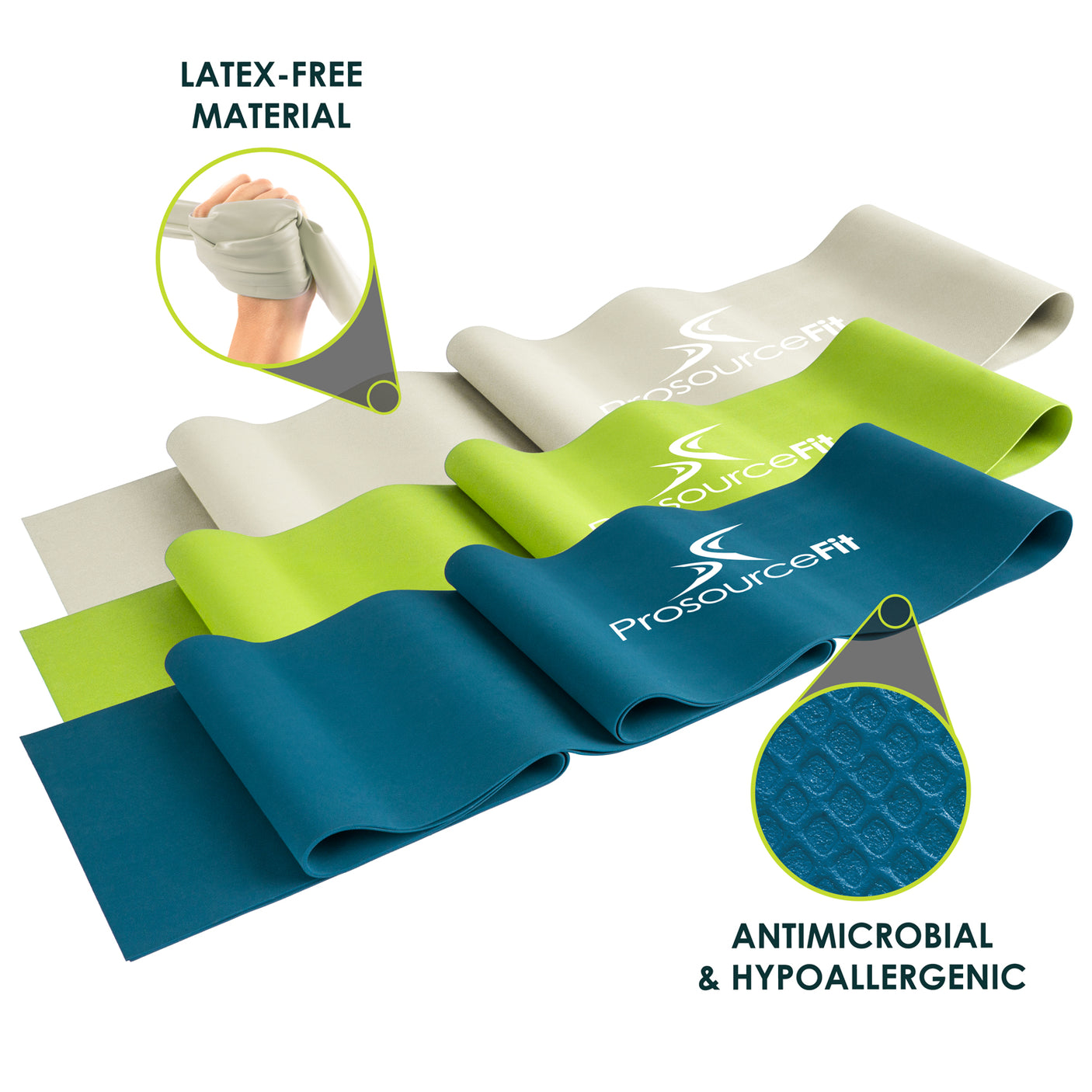 Latex-Free Flat Resistance Band 3 Pack