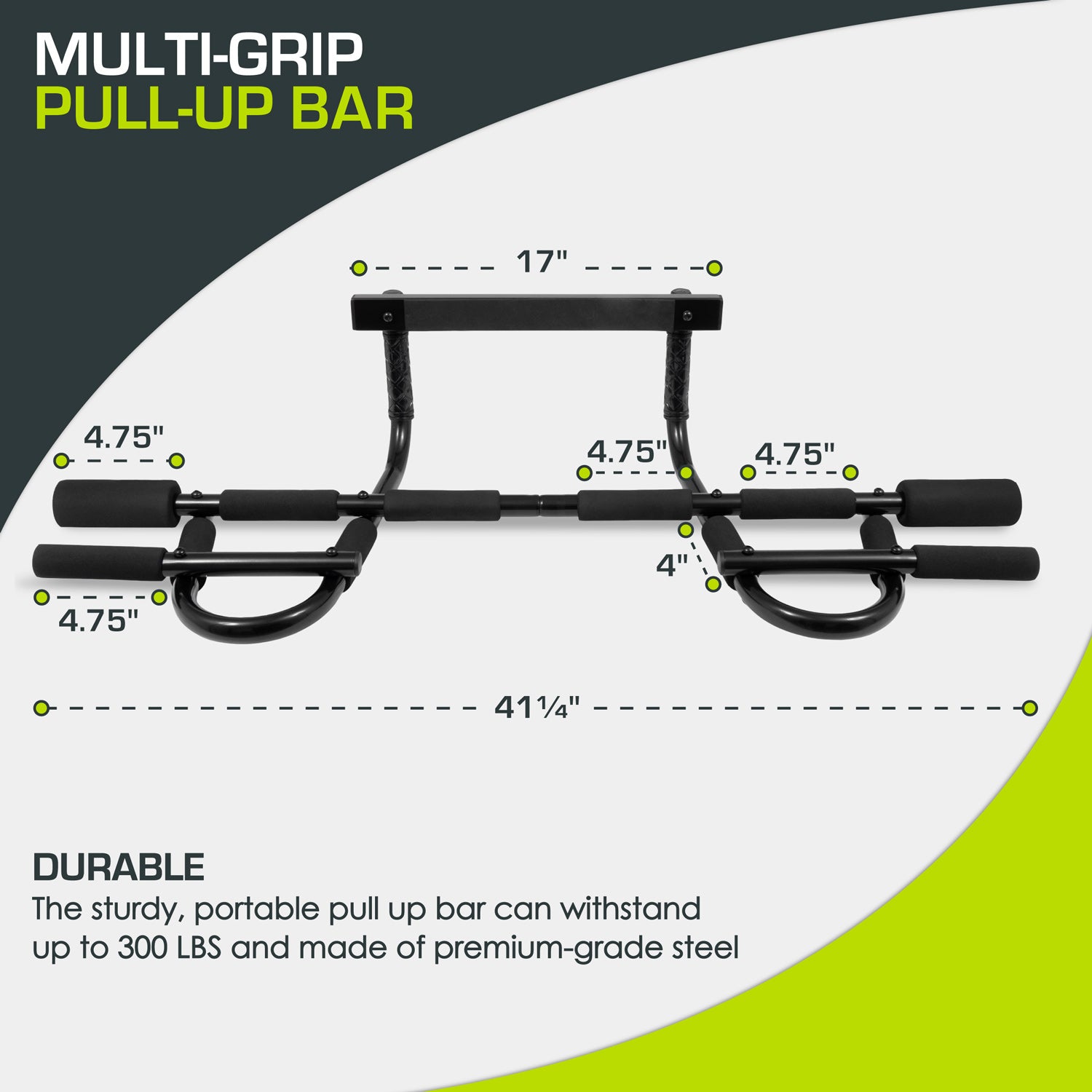 Multi-Grip newest Chin-Up/Pull-Up Bar, Heavy Duty Doorway Trainer Home Gym 12 Grips